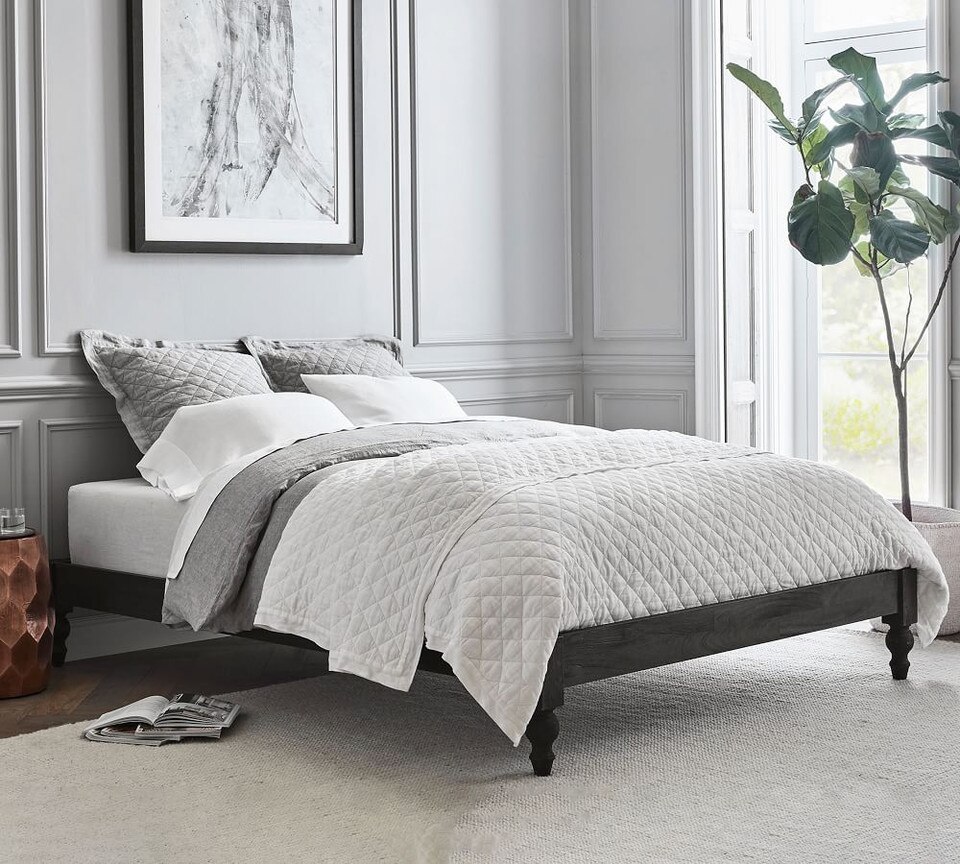 Astoria Turned Leg Platform Bed Pottery Barn Australia